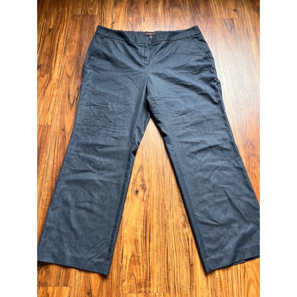 Dana Buchman Dress Pants Women 18W Gray Excellent Straight Leg Career Trousers